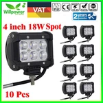 10PCS 18W Led Work Light Bar Spot Beam For Offroad Driving Fog Jeep Ute Suv Atv. Fixed Price $68.98.