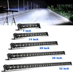 Ultra-thin Single Row Led Light Bar Offroad Suv Tractor Atv 8"14"20"32"38"44"50". Fixed Price $18.39.