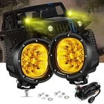 Auxbeam 4" Amber Led Pods Work Light Driving Fog Lamp For Jeep Wrangler Jk Tj Cj. Fixed Price $84.99.