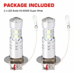 2X Led Fog Light H3 Bulbs Drl White 6500K High Power 80W Lamps. Fixed Price $17.98.
