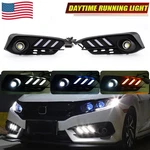 For 2016 2017-2018 Honda Civic Sedan Front Bumper Fog Lights Lamps W/cover Pair. Fixed Price $75.95.
