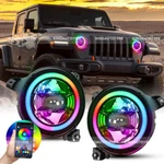 9" Inch Halo Led Rgb Headlights Drl For Jeep Wrangler Jl Gladiator Jt 2018-2023. Fixed Price $179.99.