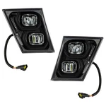 Pair Black Fog Light Front Bumper Lamp Led Set Fit For 2003-2017 Volvo Vnl. Fixed Price $89.94.