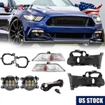 Fit 2015-2016 Ford Mustang Fog Lights Turn Signal Lamp Assembly W/cover Wire Kit. Fixed Price $107.64.