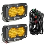 Baja Designs S2 Sport Led Amber Work/scene Off-road Lights Pair, Wiring Harness. Fixed Price $243.95.
