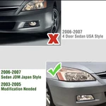 Honda Accord 4 DOOR,07 Driving Fog Lamps Replacement Assembly Bulbs H11 12V 55W. Fixed Price $55.00.