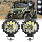 2X Round 7" Led Work Light Bar White Fog Pods For Jeep Wrangler Jk Tj CJ7 J10 Jt. Fixed Price $59.99.
