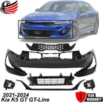 Front Bumper Cover Primed & Grille Assembly For 2021-2024 Kia K5 Gt-line. Fixed Price $1285.00.