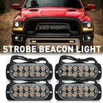 4X 12-LED Amber Warning Hazard New Beacon Dash Strobe Bar Foglights. Fixed Price $16.14.