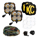 Kc Hilites Flex Era 4 Led Light Pair Kit Combo W/ Harness, Covers, Spot Lenses. Fixed Price $729.99.