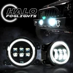 07 17 Fits Jeep Wrangler Jk Cj Tj 4 Inch Round Halo Led Fog Light Bumper Lamp. Fixed Price $49.90.
