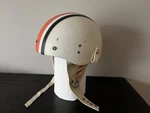 Vintage D-10 Leather White & Orange Helmet 1968 A.m.a. Approved Snell. Fixed Price $99.99.