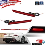 For 2020+ Toyota Gr Supra Red Lens Rear Reflector Foglight Tail Brake Led Lights. Fixed Price $34.99.