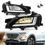 Pair Led&drl Fog Lights Bumper Lamps Lh&rh W/bulbs For Hyundai Tucson 2019-2021. Fixed Price $67.99.