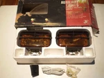Jf Quartz Halogen Auxiliary Fog Lights Amber Pair SKU-P142B W/mtg Brackets Nib. Fixed Price $129.95.