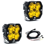 Baja Designs Squadron 2.0 Sport Led Pair Amber Spot Beam Lights, Wiring Harness. Fixed Price $289.95.