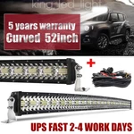 52 Inch Led Light Bar Curved Flood Spot Combo Truck Roof Driving 4X4 4WD Offroad. Fixed Price $137.19.
