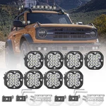 2PC 3" 4-ROW Led Cube Pods Work Light Bar Spot Round Offroad Driving Fog Atv Suv. Fixed Price $68.99.