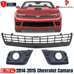 Front Bumper Grille + Fog Light Bezel Trims For 2014-2015 Chevrolet Camaro. Fixed Price $123.87.