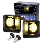 Clear Lens Yellow Led Fog Lights W/bezel Cover, Wires For 14-15 Gmc Sierra 1500. Fixed Price $64.09.