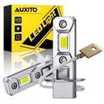 Auxito H3 Fog Bulb 6500K Ultra White Led Plug&play New Version Headlight. Fixed Price $24.99.