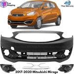 Front Bumper Cover Primed & Fog Lights Kit For 2017-2020 Mitsubishi Mirage. Fixed Price $497.70.