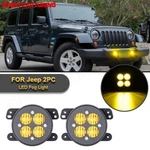 Clear Led Fog Lamps For Jeep Wrangler 2007-17 Grand Cherokee 11-13 Dodge Charger. Fixed Price $129.98.