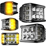 4" Led Work Light Bar Pods Dual Side White & Amber Strobe Lamp Shooter Atv Truck. Fixed Price $21.99.