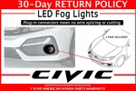 Genuine Oem Honda Civic Led Fog Light Kit 2019 2021 (08V31-TBA-100H). Fixed Price $337.10.