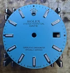 Rolex Date 34MM Watch Custom Light Blue Lume Marker Dial For 15000 15200 15234. Fixed Price $395.00.