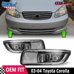 2003-2004 Pair For Toyota Corolla Fog Lights Driving Assembly Lamps Clear Bumper. Fixed Price $43.99.