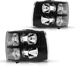 Torchbeam Headlights For 07-13 Silverado 1500 Pair Front Amber-black. Fixed Price $94.00.