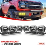 6PC 2021-2022 2023 Ford Bronco Front Bumper Led Fog Lights 240W Combo Kit. Fixed Price $103.99.