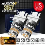 Auxito 3157 3156 Amber Canbus Led Turn Signal Parking Light Bulbs Error Free. Fixed Price $12.91.