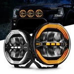 Pair Spotlights 9" Led Driving Drl Black Round Offroad Truck 4X4 Suv Ute. Fixed Price $229.99.
