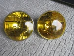 Vintage Mazda 4012-A Amber Fog Lamps 5 3/4 6-8 Volt Matching Pair Tested. Fixed Price $49.80.
