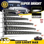 22 32 42 52" Curved/straight Tri-row Led Light Bar Combo Kit Pods For Truck Suv. Fixed Price $40.95.