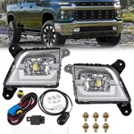 Ransoto Led Fog Lights For 2019-2023 Chevy Silverado 1500 2500HD 3500HD, Front B. Fixed Price $125.99.