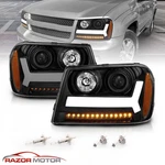 For 2006-2009 Trailblazer Black Headlights Led Bar Pair. Fixed Price $320.95.