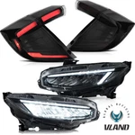 Vland Headlights+full Led Tail For 2017-21 Civic Hatch Type W/animation. Fixed Price $736.99.