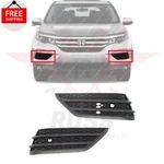 New Front Bumper Fog Lights Trim Moldings Black Fits 2016 2017 2018 Honda Pilot. Fixed Price $41.97.
