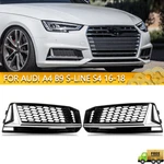 Pair Honeycomb Style Front Fog Light Grille Cover For Audi A4 B9 S-line S4 16-18. Fixed Price $51.99.