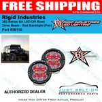 Rigid Industries 360-SERIES 4IN Led Off-road Drive Beam Red Backlight (pair). Fixed Price $411.99.