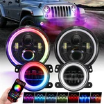 Auxbeam 7" Dream Chasing Rgb Led Headlights &fog Kit For Jeep Wrangler Jk. Fixed Price $159.98.