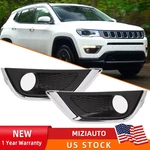 Pair Bumper Fog Light Covers Bezel Chrome Trim For 2017 2018 2019 Jeep Compass. Fixed Price $24.31.