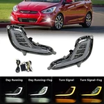 For 2012-2017 Hyundai Accent Led Fog Lights Front Bumper Lamps With Drl. Fixed Price $78.79.
