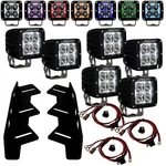 Rigid Radiance+ Rgbw Led Fog Lights Kit Mount 6 Pods 17-20 Ford Raptor. Fixed Price $1199.96.