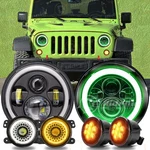Dot 7" Led Headlights Halo Fog Turn Siganl For Jeep Wrangler Jk 2007-2018. Fixed Price $92.98.