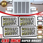 4X6" Led Headlights Hi-lo Beam H4656/4651 Drl For Kenworth Peterbilt 357 379 378. Fixed Price $57.19.
