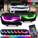 Led Front Head Lights Projector For 2014-2015 Chevy Camaro Sequential & Rgb Drl. Fixed Price $497.19.